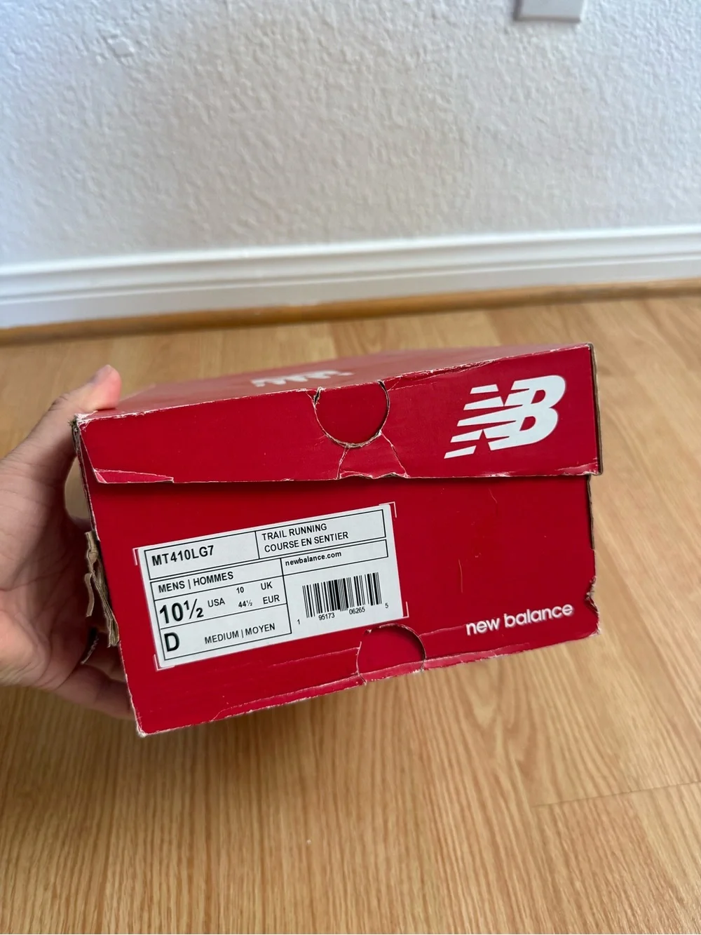NWT New Balance MT410 V7 Men’s Trail Running Shoes Gray Size 10.5